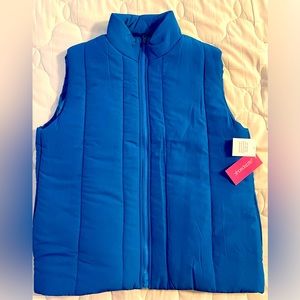 Shoe dazzle NET Royal Blue Size XL Puffer Vest